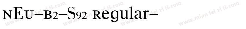 NEU-B2-S92 Regular字体转换